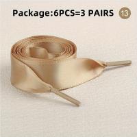 ราคา TEMU เชือกผูกรองเท้าแบน 6 ชิ้น/3 คู่ ยางรองเท้าผ้าใบ เชือกผูกรองเท้าซาติน บูทผู้หญิง เชือกผูกรองเท้าสวยงามสำหรับตกแต่งรองเท้าผ้าใบ (กว้าง 3/4 นิ้ว, ยาว 47 นิ้ว) 120 ซม (17592447090176)