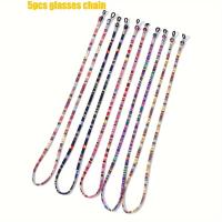 ราคา TEMU สายคล้องแว่นตา 5 ชิ้น สไตล์โบฮีเมียนหลากสี, สายคล้องแว่นกันลื่น, เชือกแขวนสำหรับแว่นอ่านหนังสือ, สายคล้องแว่นตาหลายสี (17592447103079)