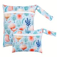 ราคา TEMU ชุดถุงใส่ของแบบใช้ซ้ำได้ 2 ใบ สำหรับใส่ของเปียกและแห้ง เหมาะสำหรับชายหาด สระว่ายน้ำ ยิม รถเข็นเด็ก โยคะ อุปกรณ์อาบน้ำ และจัดระเบียบของใช้ในบ้านสำหรับชุดว่ายน้ำและเสื้อผ้าเปียก (17592448524266)