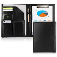 ราคา TEMU แฟ้มหนังเดี่ยว พร้อมที่ใส่กระดาษ และกระดานรองรับ, เหมาะสำหรับธุรกิจ, การศึกษา, สำนักงาน และการประชุม (17592451787989)