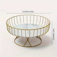 ราคา TEMU ตะกร้าผลไม้เหล็กขนาดกลาง ดีไซน์มินิมอล เหมาะสำหรับใส่เค้ก ขนมหวาน ผลไม้ และขนมขบเคี้ยว เหมาะสำหรับงานเลี้ยงวันเกิด ร้านอาหาร และงานสังสรรค์ (17592454534976)