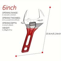 ราคา TEMU ประแจไฟฟ้า ขนาด 6 นิ้ว ปากกว้างปรับได้ เคลือบออกไซด์ ด้ามจับเออร์โกโนมิก พร้อมสเกลเมตริก ทำจากเหล็ก (17592455735159)