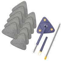 ราคา TEMU ไม้ถูพื้นทรงสามเหลี่ยม หมุนได้ 360° มาพร้อมผ้าสำรอง 10 ผืน ปรับได้และยืดหดได้ เหมาะสำหรับทำความสะอาดพื้นผิวต่างๆ อย่างล้ำลึก เหมาะสำหรับใช้ในบ้าน (17592457983738)