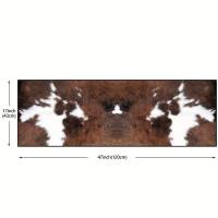 ราคา TEMU พรมเช็ดเท้าในครัวลายหนังวัวสีน้ำตาลและขาว กันลื่น เหมาะสำหรับตกแต่งบ้านในพื้นที่ต่างๆ เช่น ห้องครัว ห้องนั่งเล่น ห้องซักรีด และห้องน้ำ (17592464585204)