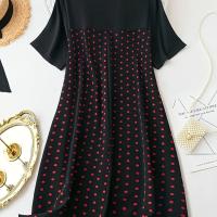 ราคา TEMU เสื้อผ้าสตรีไซส์ใหญ่ เสื้อเชิ้ตแขนสั้นลายจุด พร้อมชุดเดรสหลวมสำหรับผู้หญิงไซส์พลัส (17595077942436)