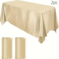 ราคา TEMU ผ้าปูโต๊ะผ้าซาติน 2 ชิ้น ขนาด 147X260/305 ซม. ทรงสี่เหลี่ยมผืนผ้า ผ้าปูโต๊ะสีสดใส ผ้าเนื้อนุ่ม สำหรับตกแต่งโต๊ะอาหาร งานเลี้ยงสังสรรค์ งานแต่งงาน (17592475221758)