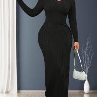 ราคา TEMU ชุดเดรสแขนยาวคอวีไซส์ใหญ่ ชุดเดรสบอดี้คอนแม็กซี่ไซส์ใหญ่ (17592476192832)