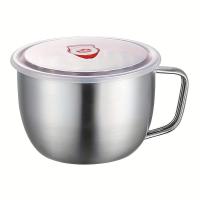 ราคา TEMU 1 ชิ้น ภาชนะเก็บอาหารสแตนเลสกันรั่วพร้อมหูจับและฝาปิด ชามขนม กล่องข้าวสแตนเลส ชามซุป หม้อก๋วยเตี๋ยว หม้อราเมน เตาแม่เหล็กไฟฟ้าโดยตรง (17592480034514)