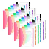 ราคา TEMU ชุด 24 ซองพลาสติกขยายได้สำหรับเข้าเล่ม - ซองปิดด้วยกระดุม 11 รูพร้อมป้ายชื่อที่กำหนดเอง - ทนทานและโปร่งใสสำหรับแฟ้ม 2/3/4 ห่วง - เปิดด้านข้าง (17592488859961)