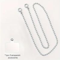 ราคา TEMU 1 ชิ้น สแตนเลสสตีล กระเป๋าสะพายไหล่สายยาว 1.15 เมตร/45.2 นิ้ว โซ่โทรศัพท์มือถือรูปทรงลูกปัด โซ่แขวนโทรศัพท์มือถือแบบยาว สไตล์กระเป๋าโซ่ทั่วไปสำหรับผู้ชายและผู้หญิง (17592500949054)