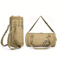 ราคา TEMU กระเป๋ากีฬาผ้าใบทนทานหลายช่องขนาดใหญ่ พร้อมสายปรับได้ - รูปทรงกระบอก พกพาสะดวก เหมาะสำหรับบาสเกตบอล ฟุตบอล ว่ายน้ำ และกิจกรรมกลางแจ้ง - ใช้งานได้ทั้งแบบสะพายข้างและถือมือ (17592502633450)