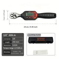ราคา TEMU ประแจทอร์คดิจิตอล 3/8 นิ้ว 1.8-60 N.M ประแจวงล้อ ประแจกล ปรับแรงบิดได้แม่นยำสูง เครื่องวัดแรงบิดดิจิตอล วงล้อสองทิศทาง (ไม่รวมแบตเตอรี่) (17592505866570)