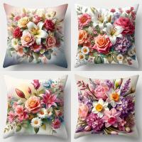 ราคา TEMU ชุดปลอกหมอนอิงลายดอกไม้ 4 ชิ้น, ปลอกหมอนอิงลายดอกไม้กำมะหยี่, พิมพ์ลายด้านเดียว, ขนาด 17.7 นิ้ว x 17.7 นิ้ว, ของตกแต่งภายในบ้าน, ปลอกรองรับหลังโซฟา, ปลอกหมอนอิงไม่รวมไส้ (17592508219365)