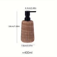 ราคา TEMU ที่จ่ายสบู่เซรามิก 400มล. สง่างาม - ปราศจากฟทาเลต, ดีไซน์แบบตั้งพื้นสำหรับห้องน้ำและครัว (17592513408047)