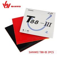 ราคา TEMU ซานเวย์ T88-III 2 ชิ้น ยางปิงปอง, ยางปิงปองยืดหยุ่นแบบกึ่งเหนียว (ดำ + แดง) (17592236688093)