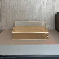 ราคา TEMU ที่จัดระเบียบโต๊ะทำงานโลหะตาข่ายสีทอง 2 ชั้น - ถาดจดหมายแบบซ้อนได้สำหรับอุปกรณ์สำนักงานและการจัดเก็บกระดาษ, ที่เก็บของบนโต๊ะทำงาน (17592252034988)