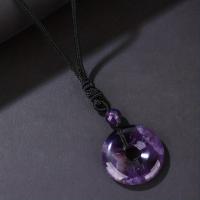 ราคา TEMU ความงามของคริสตัลอเมทิสต์ จี้คอพร้อมเชือกถัก สร้อยคอพร้อมเหรียญโชคดีสำหรับผู้หญิง ผู้ชาย (17592203092402)