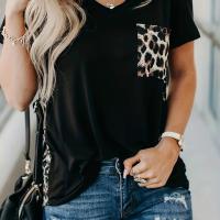 ราคา TEMU เสื้อยืดสั้นผู้หญิงลายเสือ - เสื้อผ้าฤดูร้อนพร้อมกระเป๋า, สไตล์คลุมเครือ, คอเสื้อรอบ, ผ้าผสมที่ยืดหยุ่น, เหมาะสำหรับใส่ในชีวิตประจำวัน, เสื้อผ้าลายเสือ (17592206099312)