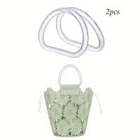 ราคา TEMU ชิ้นส่วนเสริมกระเป๋าถือรูปร่าง D 2 ชิ้น, หูกระเป๋าใส สำหรับใช้แทน, หูกระเป๋าพลาสติกสวยงามสำหรับกระเป๋าชายหาดหรือกระเป๋าถัก (17592244348126)