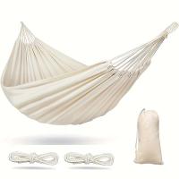 ราคา TEMU เปลญวนกลางแจ้ง (260*150 ซม.) สำหรับผู้ใหญ่ ใช้ได้ทั้งในและนอกบ้าน พร้อมสายรัดต้นไม้ สำหรับระเบียง สวน ลานบ้าน และในบ้าน (สีขาว) (17592224074237)