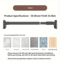 ราคา TEMU [ฮิต] ราวติดผ้าม่านปรับได้ - ทำจากพลาสติก, ติดตั้งง่ายไม่ต้องเจาะ, เหมาะสำหรับผ้าม่านอาบน้ำ, ผ้าม่านหน้าต่าง, จัดเก็บเสื้อผ้า, และตากผ้าระเบียง, มีสีเงิน, ดำ, ขาว, และเทา (17592241459631)