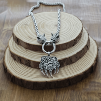 ราคา TEMU สร้อยคอผู้ชายสไตล์นอร์ดิก พร้อมจี้หัวหมาป่าและกรงเล็บหมีไวกิ้ง แฟชั่นเทรนด์ สร้อยคอพังก์ฮิปฮอป เครื่องประดับปาร์ตี้ วินเทจไวกิ้ง เครื่องรางสแกนดิเนเวียน ของขวัญวันเกิดให้เพื่อนและญาติ (1759223499