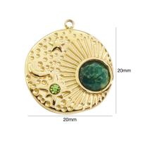 ราคา TEMU จี้กลมสีทองชุบ 14K สแตนเลส ขนาด 20 มม. ลายดวงอาทิตย์และพระจันทร์ 1 ชิ้น | จี้สำหรับทำสร้อยคอ, ต่างหู, เครื่องประดับ (17592210243434)