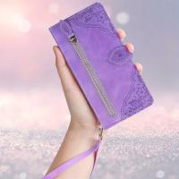 ราคา TEMU เคสโทรศัพท์: สำหรับ 14 5G เคส, เคสกระเป๋าสตางค์ 14 5G สำหรับผู้หญิงผู้ชาย, หนัง PU ทนทาน พับแม่เหล็ก สายคล้องคอ 7 ช่องใส่บัตร กระเป๋าซิป เคสกระเป๋าถือ ลายดอกไม้นูน ขาตั้งโทรศัพท์ สีม่วง (17592197