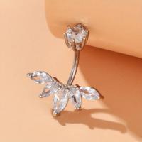 ราคา TEMU แหวนสะดือสไตล์โบโฮรูปใบไม้ประดับเพชรสังเคราะห์คิวบิกซิร์โคเนียแวววาวเครื่องประดับเจาะสะดือ (17592211296645)