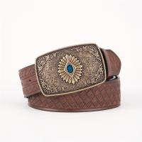 ราคา TEMU เข็มขัดหนังวัวสไตล์เรโทรคุณภาพสูง หัวเข็มขัดลายตาโต สไตล์คาวบอย แฟชั่นเท่ห์ (17592214099157)