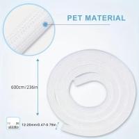 ราคา TEMU ท่อหุ้มสายไฟ 6 ม. 10 ม. | ปลอกหุ้มสายไฟ ท่อหุ้มสายเคเบิล แบบแยกส่วน สำหรับสายเคเบิล สายเสียง สายวิดีโอ | ท่อหุ้มสายไฟแบบแยกส่วน - ป้องกันแมวกัดสายไฟ - สีดำ สีขาว | วัสดุ: โพลีเอสเตอร์ (1759224650