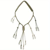 ราคา TEMU เชือกเรียกเป็ด PSKOOK, เสียงเรียกห่านล่าสัตว์ 12 ห่วงปรับได้ อุปกรณ์ภายนอกสำหรับล่าเหยื่อสำหรับนกฟาซานต์น้ำ สร้อยคอถักมือ (17592226472074)