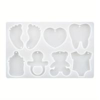 ราคา TEMU 1 ชิ้น แม่พิมพ์ซิลิโคนเรซิ่นอีพ็อกซี่ สำหรับทำเครื่องประดับรอยเท้าเด็ก DIY (17592233885854)