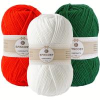 ราคา TEMU ชุดไหมพรมถักโครเชต์ 3 สี รวม 150 กรัม (425 หลา) ไหมพรม 4 เส้น 100% อะคริลิค นุ่มฟู เห็นลวดลายง่าย ชุดถักโครเชต์สำหรับมือใหม่ (17592328398834)