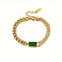 ราคา TEMU สร้อยข้อมือโซ่สี่เหลี่ยมขนาดเล็กแฟชั่น ประดับเพชรสังเคราะห์สีเขียว สแตนเลสสตีล เหมาะเป็นของขวัญสำหรับทั้งผู้ชายและผู้หญิง ใส่ไปงานปาร์ตี้ได้ (17592241816794)