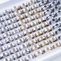 ราคา TEMU 20 แหวนสแตนเลสสตีลลายทางคลาสสิกมินิมอลสำหรับผู้หญิงและผู้ชาย ของขวัญปาร์ตี้เครื่องประดับสีสันสดใส (17592218936988)