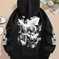 ราคา TEMU เสื้อฮู้ด Directional Funds สไตล์ใหม่ ลายผีเสื้อ เนื้อผ้าหนานุ่ม ใส่สบาย มีแขนยาว มีเชือกผูก กระเป๋าด้านหน้า และมีฮู้ด ออกแบบมาสำหรับผู้หญิง (17592277474195)