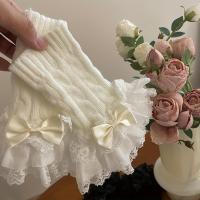 ราคา TEMU ถุงมือถักบิดลูกไม้ โบว์ ปรับแต่งสีพื้น ยางยืด อุ่น ถุงมือแบบไม่มีนิ้ว ฤดูหนาว หนา กันหนาว ปกป้องข้อมือตกแต่ง (17592296753286)