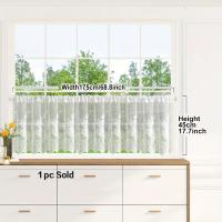ราคา TEMU ผ้าคลุมหน้าต่างลูกไม้สไตล์อเมริกันชนบทมีเสน่ห์ - ดีไซน์กระเป๋าแขวนราว, ผ้าม่านหน้าต่างลายดอกไม้กรองแสงสำหรับห้องครัว, ห้องนั่งเล่น และห้องนอน (17592327048725)