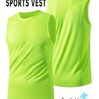 ราคา TEMU เสื้อกล้ามกีฬาผู้ชาย แห้งเร็ว ระบายอากาศได้ดี สไตล์เก๋ๆ ใส่สบาย เหมาะสำหรับฟิตเนสและวิ่ง เสื้อยืดน้ำหนักเบา ระบายความชื้นได้ดี (17592340661474)