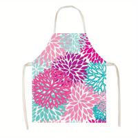 ราคา TEMU 1 ชิ้น ผ้ากันเปื้อนลายดอกไม้ทั้งตัวแฟชั่นสร้างสรรค์สำหรับทำอาหารที่บ้าน ผ้ากันเปื้อนเอวชุดทำงาน / ผ้ากันเปื้อนไม่มีแขนทนทาน (17592349290997)
