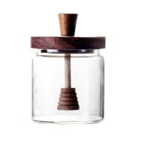 ราคา TEMU 1ชิ้น, โหงวดีพรีเมี่ยมพร้อมไม้กวน, ขวดน้ำผึ้งแก้วโบรอซิลิเกตคุณภาพสูง, ขวดเก็บน้ำผึ้งโปร่งใส, ของเก็บเครื่องใช้ในครัว (17592349737209)