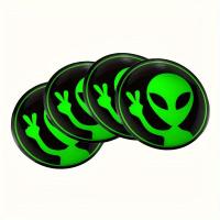 ราคา TEMU 4 ชิ้น ฝาครอบศูนย์หัวล้อเอเลี่ยน - สติกเกอร์โลหะขนาด 2.2" สำหรับรถยนต์, รถจักรยานยนต์, รถบรรทุก และ SUV (17592352363398)