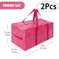 ราคา TEMU ถุงเก็บของขนาดใหญ่ 2 ชิ้น สีชมพู - ถุงผ้าแข็งแรงพร้อมหูจับและกระเป๋าใส่ป้าย - มี 7 แบบให้เลือก - เหมาะสำหรับจัดเสื้อผ้า, หอพักนักศึกษา, อุปกรณ์เดินทาง และการจัดเก็บใต้เตียง (17592353147813)
