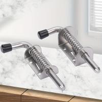 ราคา TEMU 2ชิ้น สลักล็อคสปริงสแตนเลส 304 แบบหนัก - ขัดเงา, บานพับหลายทิศทางสำหรับตู้และประตูพร้อมกลไกล็อคที่ปลอดภัยสำหรับอุตสาหกรรมและความปลอดภัยในบ้าน (17592354322219)