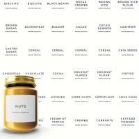 ราคา TEMU 144 ชิ้น/เซ็ต, ของขวัญสำหรับบ้านใหม่, สไตล์มินิมอล, ป้ายขวดหรือโหลสำหรับฤดูกาลในครัว, กันน้ำและถอดออกได้, สติกเกอร์เครื่องครัวในตู้กับข้าว, 2"x2" (5x5 ซม.) (17592355710866)