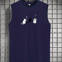 ราคา TEMU เสื้อกั๊กแฟชั่นสไตล์อเมริกันลายพิมพ์แบรนด์เทรนดี้สำหรับฤดูใบไม้ผลิ/ฤดูร้อนสำหรับวัยรุ่นชาย เสื้อคอกลมลำลองอเนกประสงค์ (17592365773896)