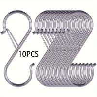 ราคา TEMU 10/20 ชุดตะขอรูปตัว S พร้อมหัวเข็มขัดนิรภัย ตะขอรูปตัว S แบบหนัก 3.55 นิ้ว ตะขอรูปตัว S โลหะแข็งแรงสำหรับแขวนต้นไม้ เครื่องครัว ถ้วย หม้อ ต้นไม้ กระเป๋า หมวก (17592408638887)