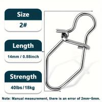 ราคา TEMU 50 ชิ้น คลิปตกปลา สแตนเลส สตeeel ตัวเชื่อมเหยื่อตกปลา ล็อคครอส ล็อคคู่ คลิปเร็ว อุปกรณ์ตกปลา เหยื่อ Crankbait น้ำจืด (17592431843545)