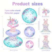 ราคา TEMU แท่นวางเค้กสามชั้น ลายนางเงือก เหมาะสำหรับวางคัพเค้กในงานเลี้ยงวันเกิด งานแต่งงาน และงานเฉลิมฉลองวันแม่ เหมาะสำหรับใช้งานที่ไม่สัมผัสอาหาร (17592432343256)